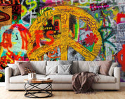 Abstract Art Graffiti Wallpaper urban graffiti wall mural for teen room, studio or feature wall - view 3
