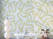 3D Cartoon Animal Golden Snake Kids Wallpaper Wall Mural Wall Decor Wall Art Wall Sticker Remoable Wallpaper