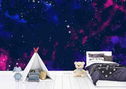 3D Watercolour Star Blue Damaskeen Wall Mural Wallpaper YXL 217