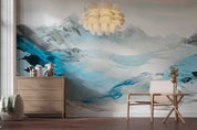 3D Blue Mountains Landscape Oil Painting Wallpaper Wall Mural Wall Decor Wall Art Wall Sticker Remoable Wallpaper LQH