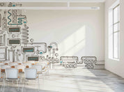 3D School STEM Science Lab Classroom Teaching Aid Chemistry Wall Mural Wallpaper 6