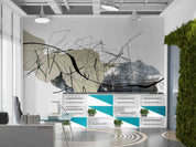 3D Office Business Technology Particle Mesh Wall Mural Wallpaper 9