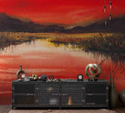 3D Oil Painting Tree Mountain Sea Grassland Wall Mural Wallpaper YXL 123