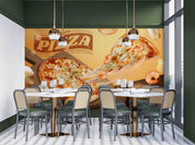 3D Restaurant Snack Bar Diner Fast Food Pizza Wall Mural Wallpaper 28