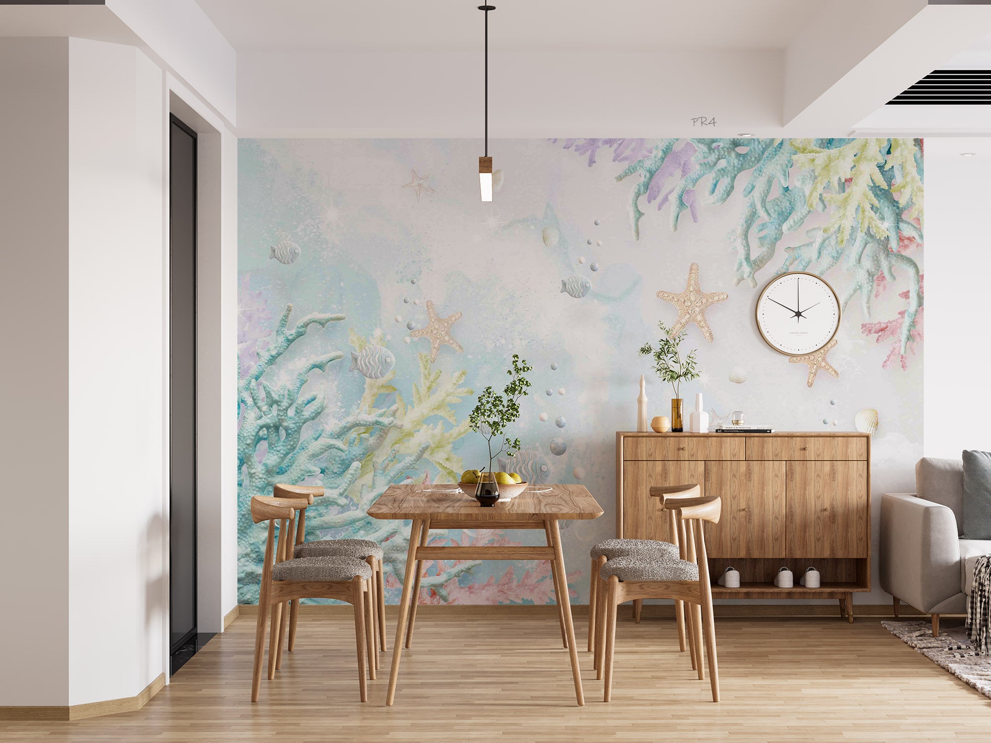 3D Fresh Starfish Coral Fish Wall Mural Wallpaper GD 3951- Jess Art Decoration