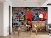 3D Red Ferrari Traffic Sign Wall Mural Wallpaper GD 3787- Jess Art Decoration