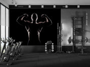 3D Gym Poster Man Abdominal Muscle Wall Mural Wallpaper YXL 72