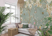 3D Aged Care Retirement Home Gerocomium Rest Home Floral Bird Vintage Wall Mural Wallpaper 8