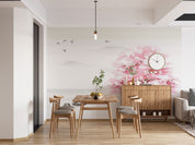 3D Tree Oriental Bird Stone Wall Mural Wallpaper YXL 2818