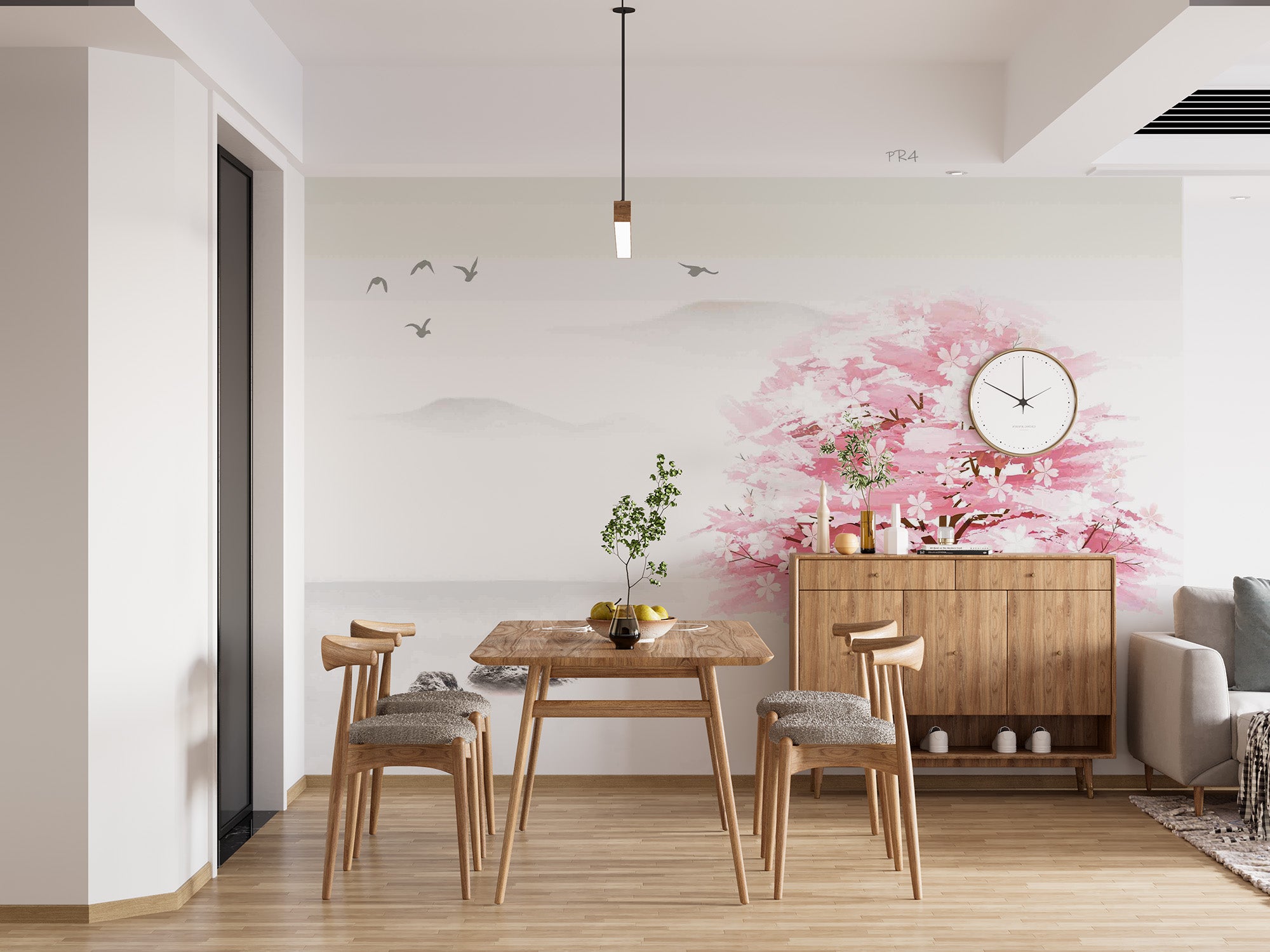 3D Tree Oriental Bird Stone Wall Mural Wallpaper YXL 2818
