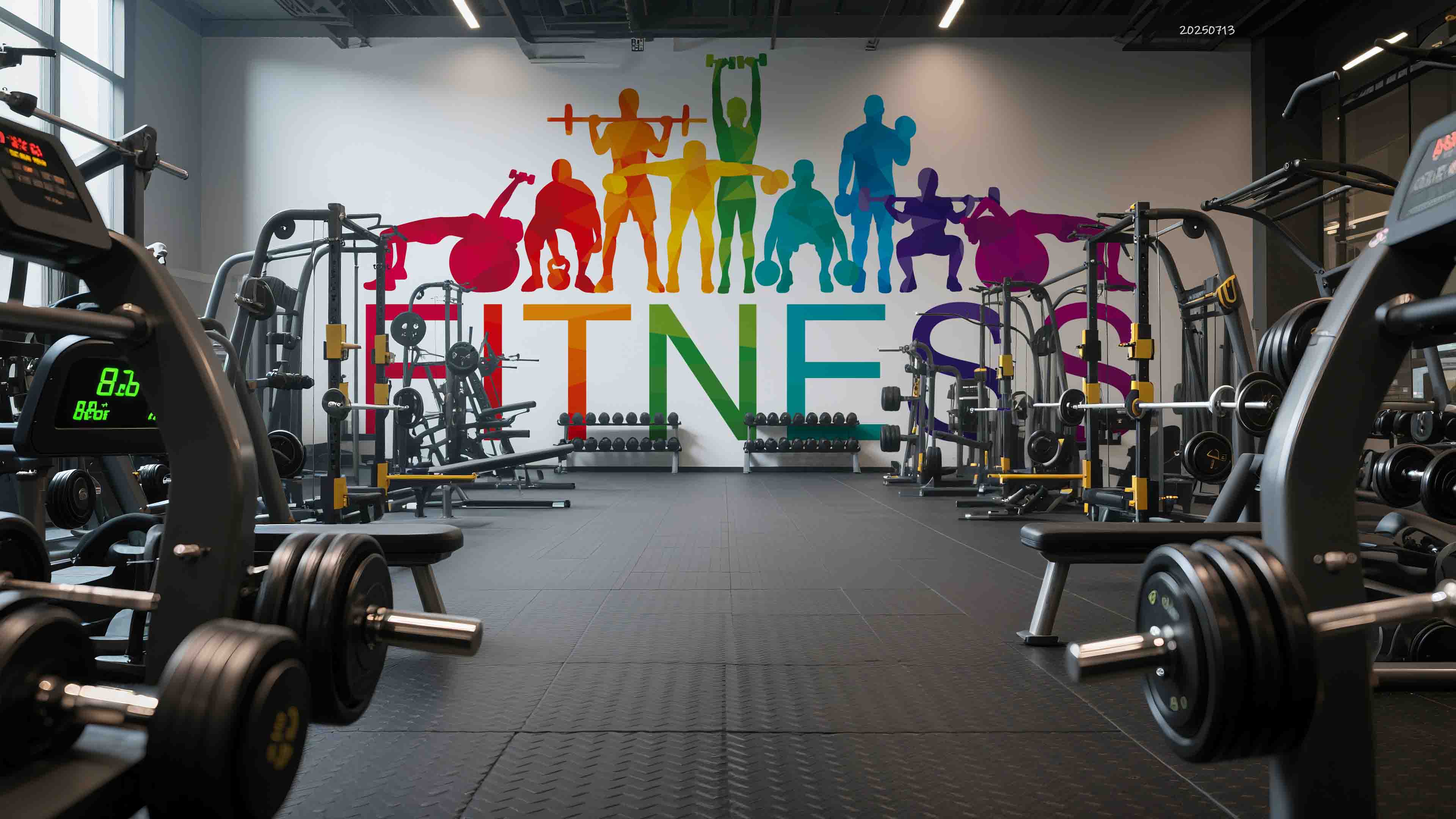 3D Gym Fitness Gymnasium Dumbbell Wall Mural Wallpaper 49