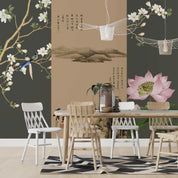 3D Chinese Landscape Painting Magnolia Bird Lotus Wall Mural Wallpaper GD 4649- Jess Art Decoration