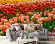 3D Colorful Tulip Flower Wallpaper Wall Mural Wall Decor Wall Art Wall Sticker Remoable Wallpaper