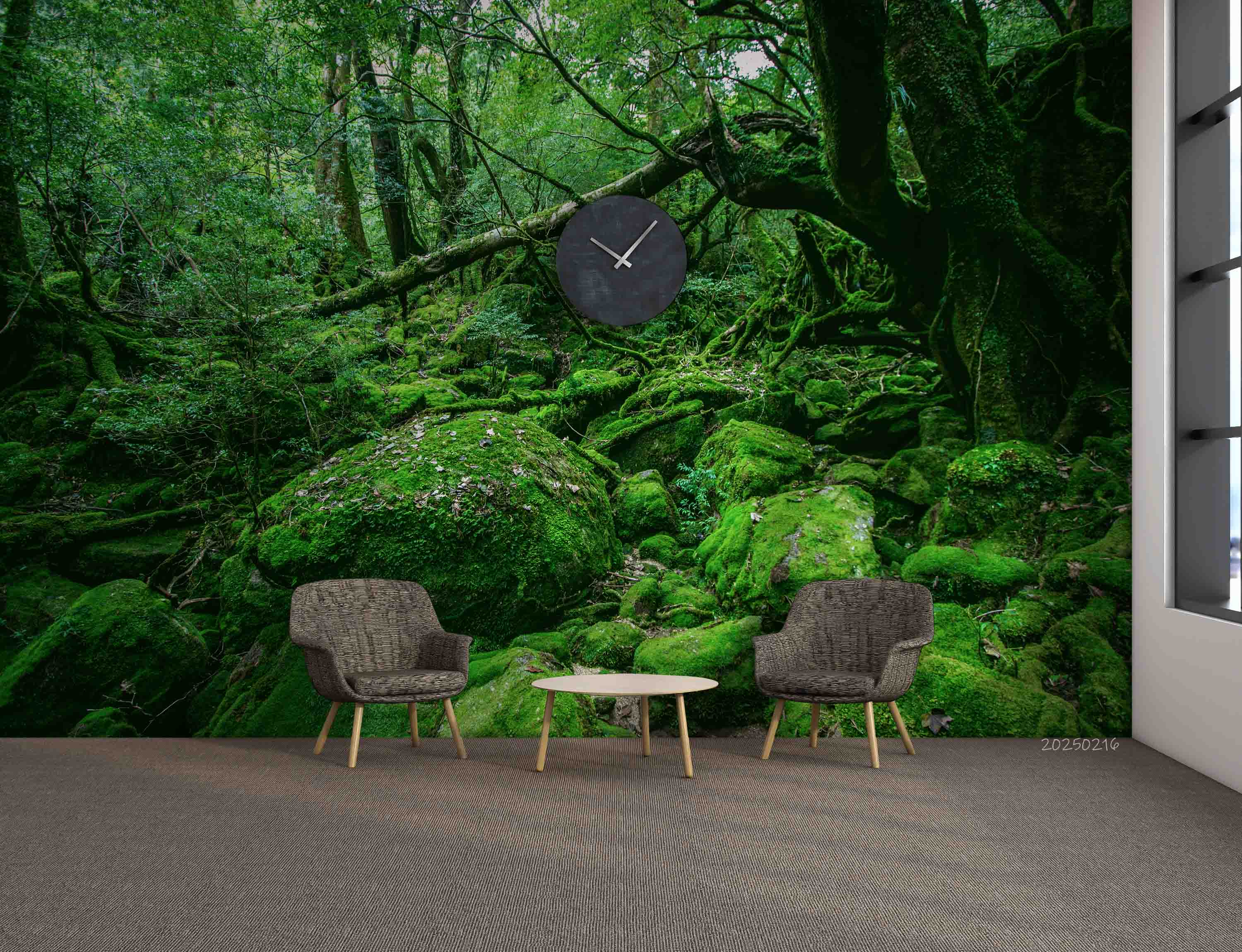 3D Green Forest Tree Scenery Wallpaper Wall Mural Wall Decor Wall Art Wall Sticker Remoable Wallpaper LQH
