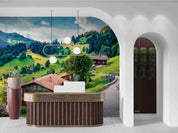 3D Hotel Inn Motel Hostel Resort Manor Scenery Wall Mural Wallpaper 21