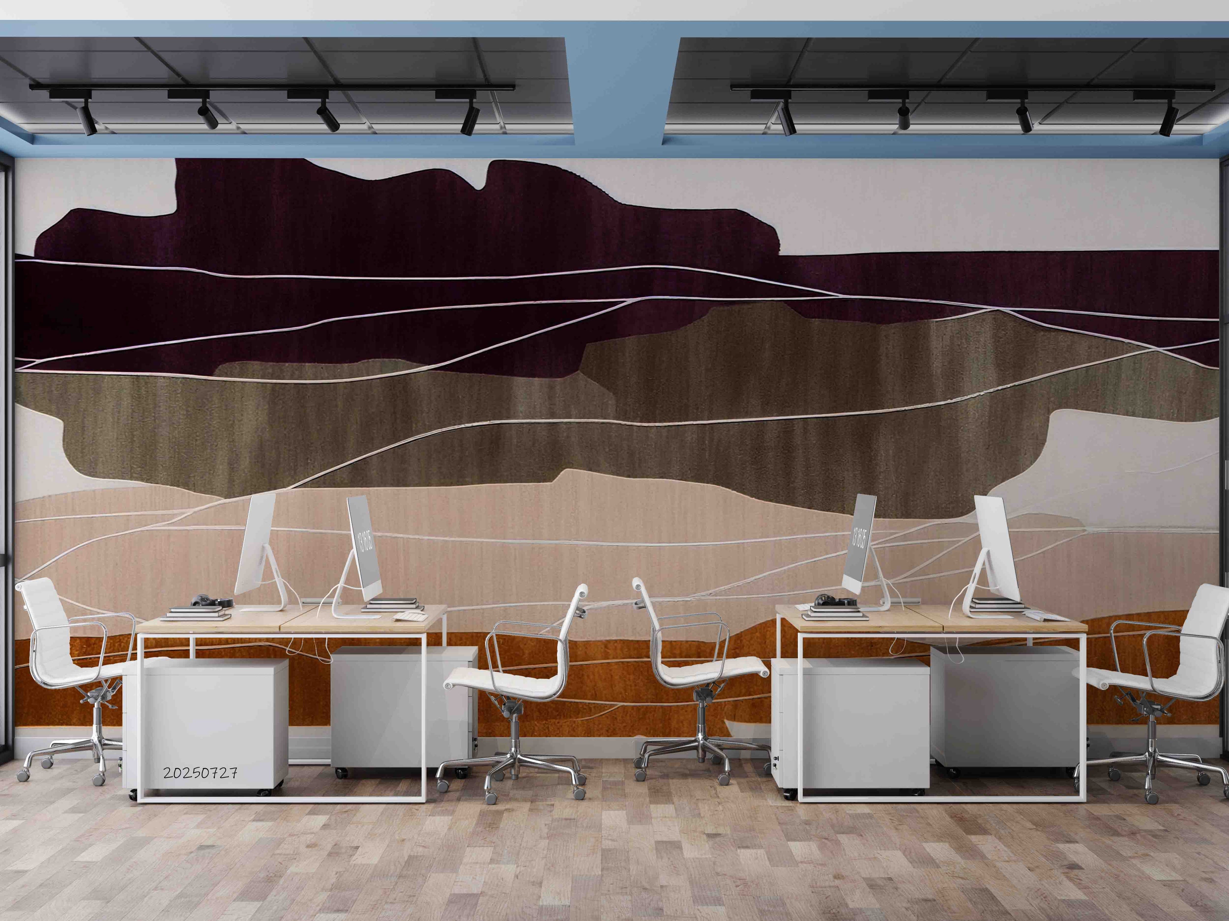 3D Office Business Commerce Mountain Clouds Wall Mural Wallpaper 12