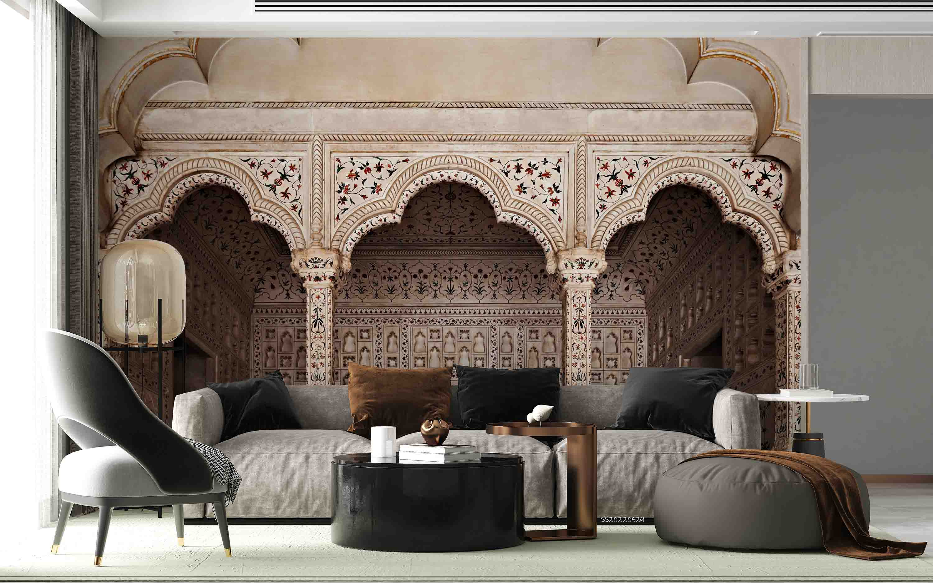3D Arch Agra Red Fort India Wall Mural Wallpaper GD 4269- Jess Art Decoration