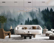 3D Fir Forest Misty Scenery Wall Mural Wallpaper GD 4689- Jess Art Decoration