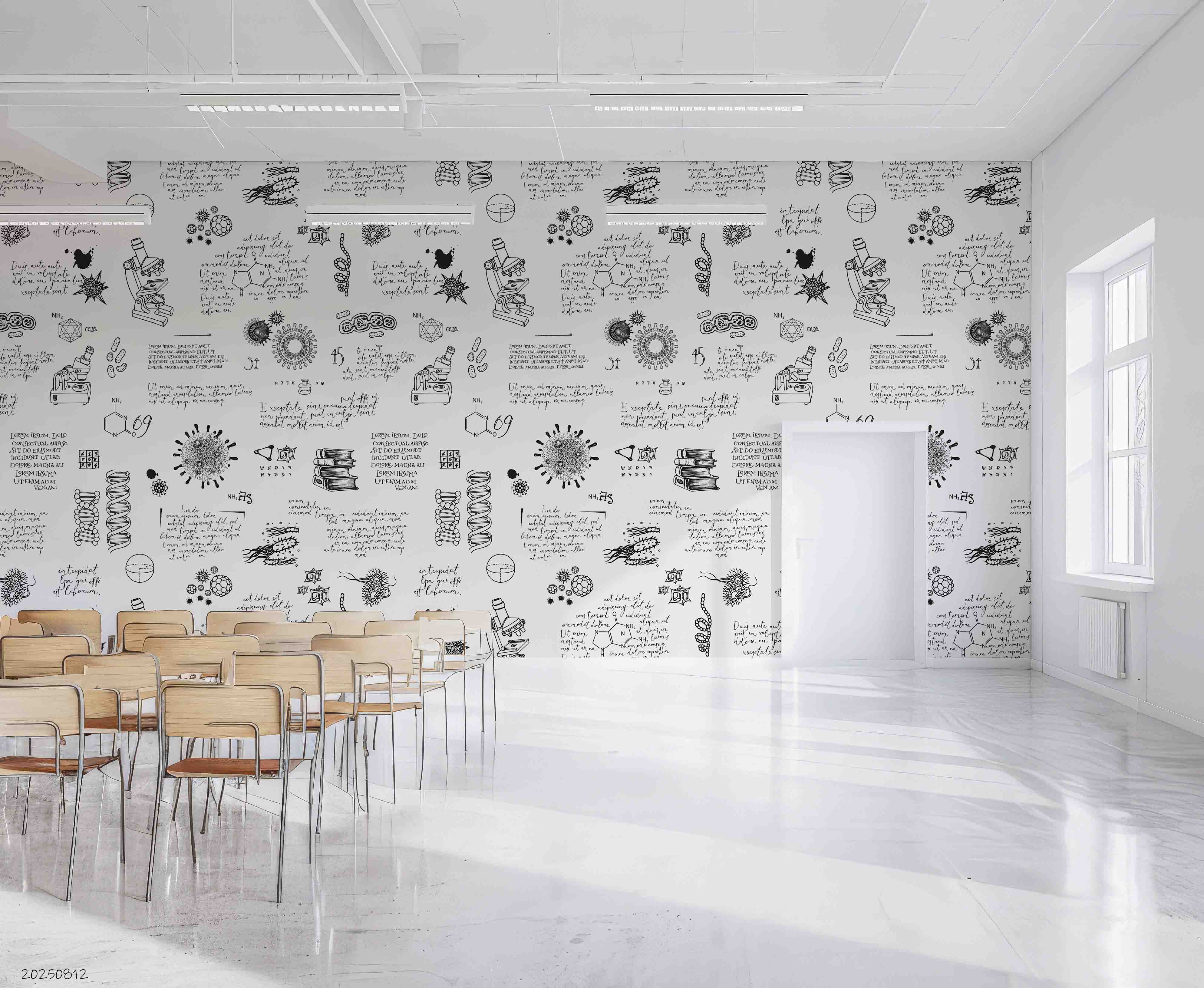 3D School STEM Science Lab Classroom Teaching Aid Biology Wall Mural Wallpaper 14