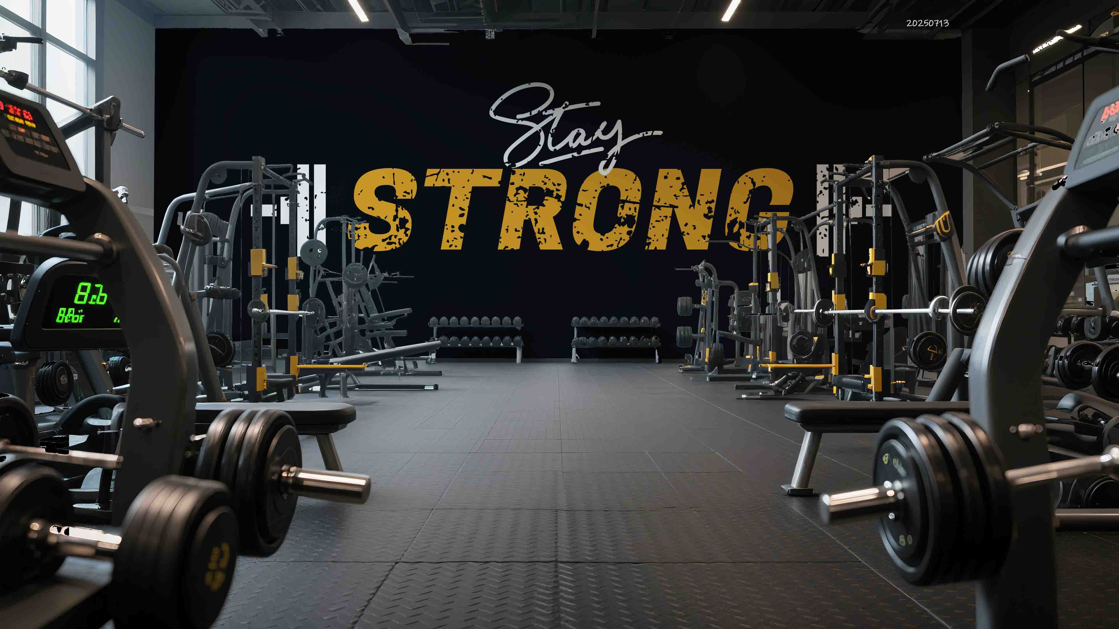 3D Gym Fitness Dumbbell Wall Mural Wallpaper 11