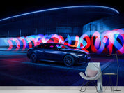 3D Sports Car Neon Pattern Wallpaper Wall Mural Wall Decor Wall Art Wall Sticker Remoable Wallpaper