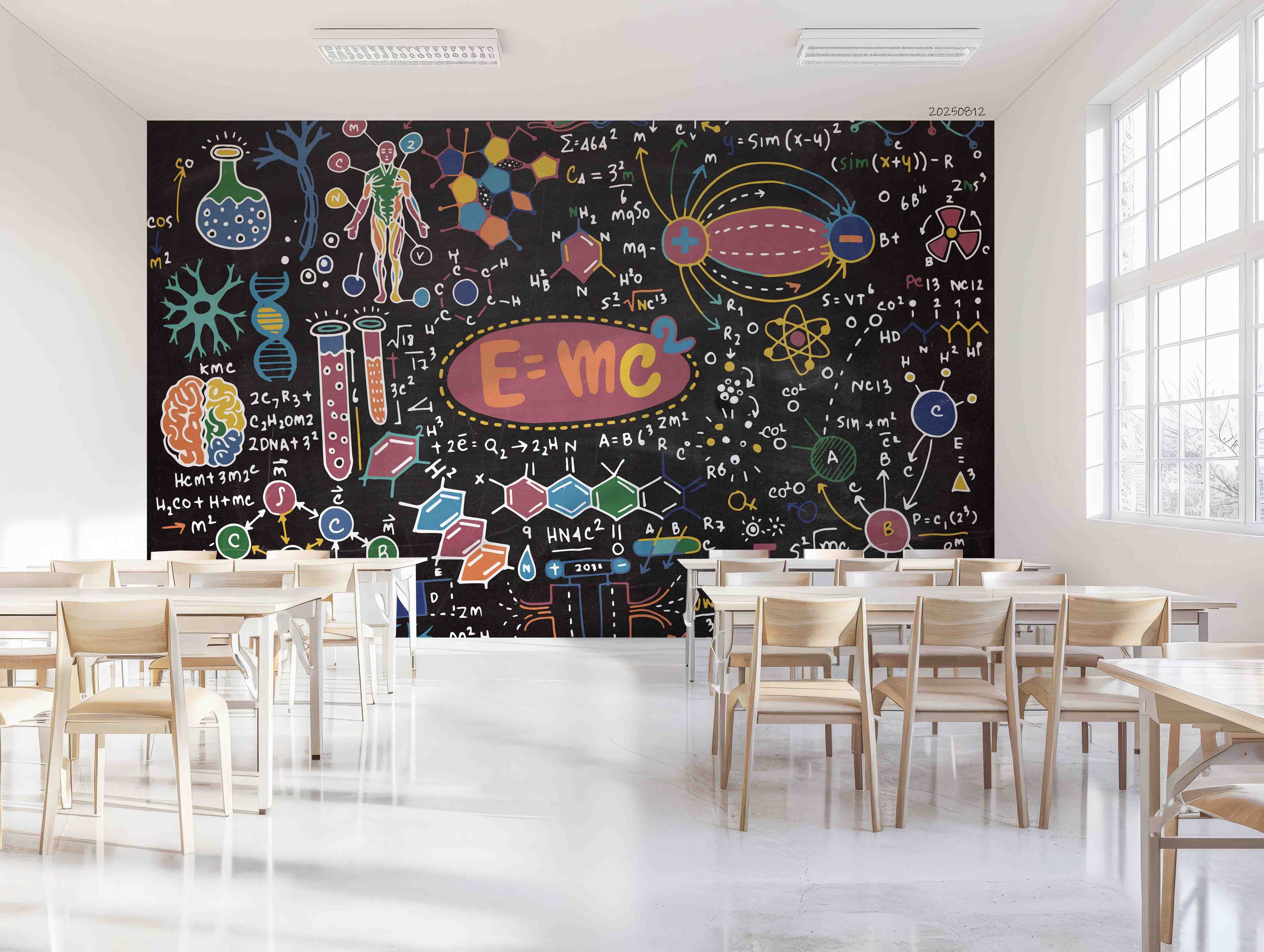 3D School STEM Science Lab Classroom Teaching Aid Chemistry Wall Mural Wallpaper 3