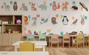 3D Childcare Nursery School Cartoon Schoolyard Children Wall Mural Wallpaper JN
