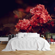 3D Red Flower Dark Background Wallpaper Wall Mural Wall Decor Wall Art Wall Sticker Remoable Wallpaper