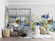 3D Animal Sea Fish Coral Dot Wall Mural Wallpaper YXL 43