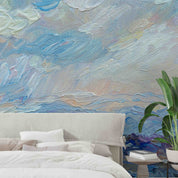 3D Oil Painting Mountain Trunk Cloud Wall Mural Wallpaper YXL 127