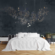 3D Abstract Grey Floral Leaf Wallpaper Wall Mural Wall Decor Wall Art Wall Sticker Remoable Wallpaper LQH