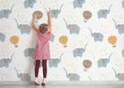 3D Cute Elephant Hot Air Balloon Wall Mural Wallpaper GD 4004- Jess Art Decoration