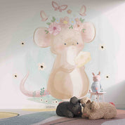 3D Cartoon Animal Mouse Butterfly Floral Kids Wallpaper Wall Mural Wall Decor Wall Art Wall Sticker Remoable Wallpaper