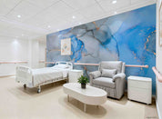 3D Aged Care Retirement Home Gerocomium Rest Home Marble Blue Wall Mural Wallpaper 19