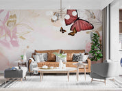 3D Butterfly Background Border Floral Wall Mural Wallpaper GD 3488- Jess Art Decoration