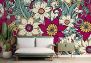 3D Vintage Floral Pattern Wall Mural Wallpaper GD 4560- Jess Art Decoration