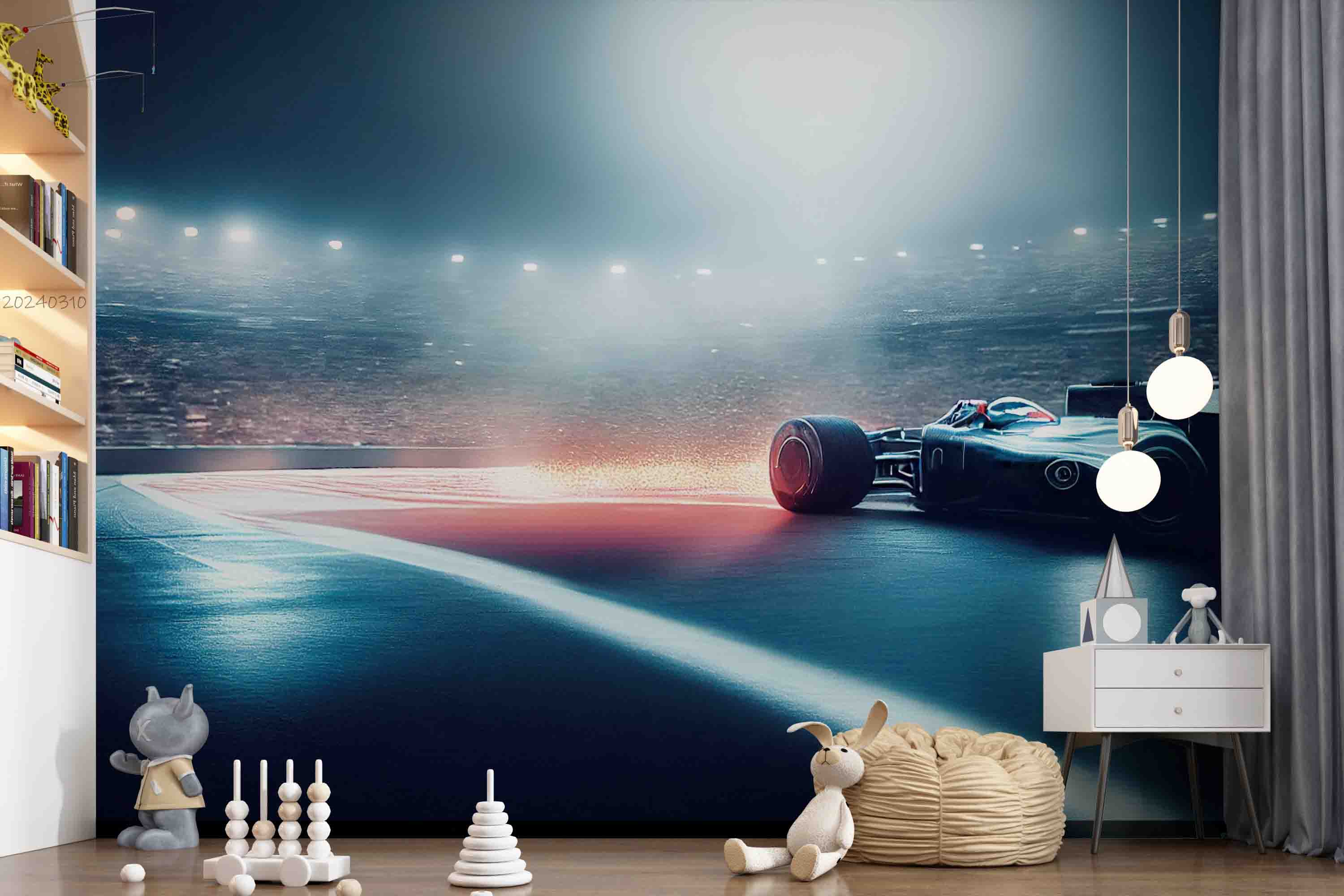 3D F1 Formula Racing Wallpaper Wall Mural Wall Decor Wall Art Wall Sticker Remoable Wallpaper