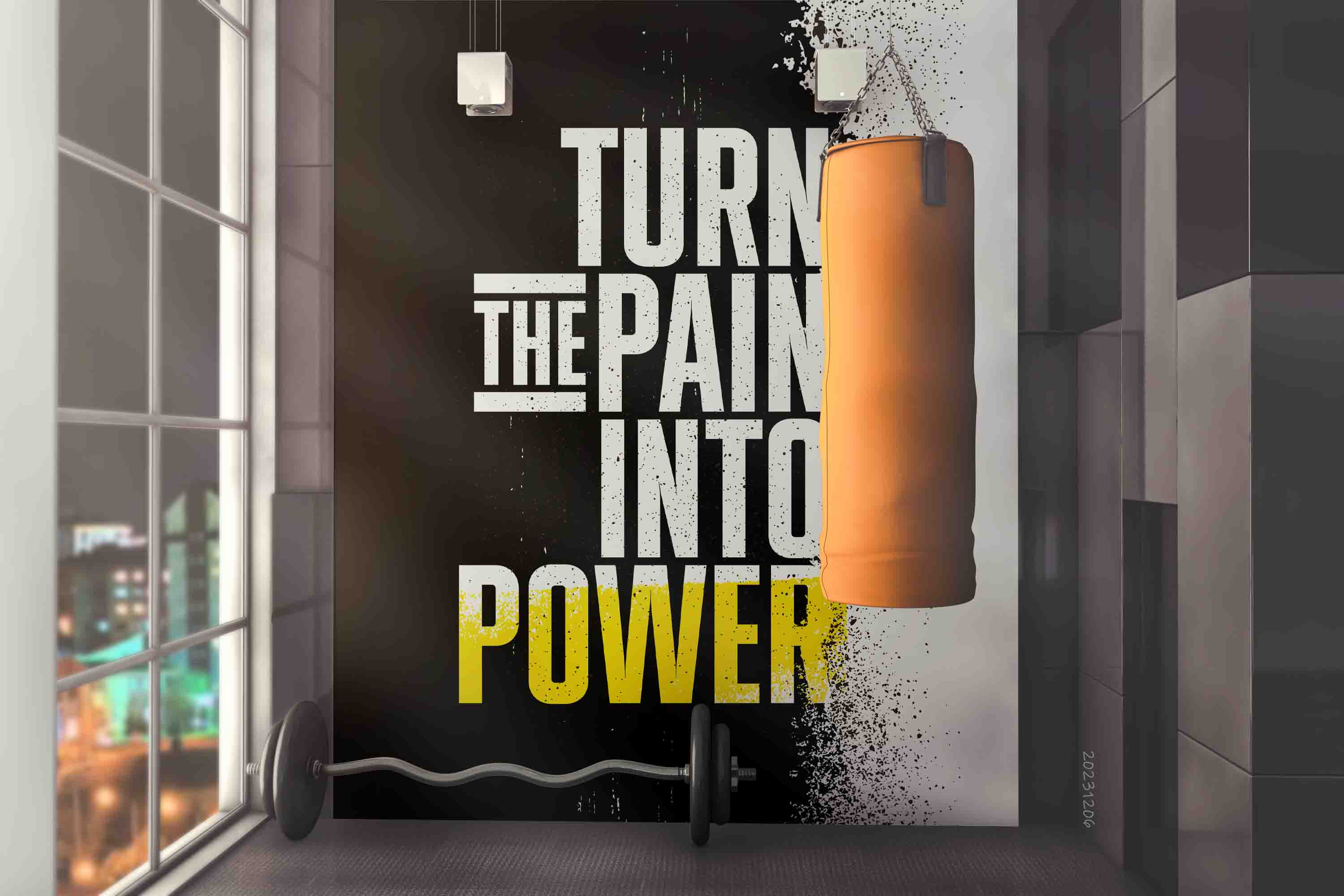 3D Poster Letter Black Line Wall Mural Wallpaper YXL 120