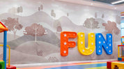 3D Play Centre Amusement Park Funfair Carnie Mountains Wall Mural Wallpaper 8