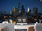 3D Night City Architecture View Wall Mural Wallpaper GD 4748- Jess Art Decoration