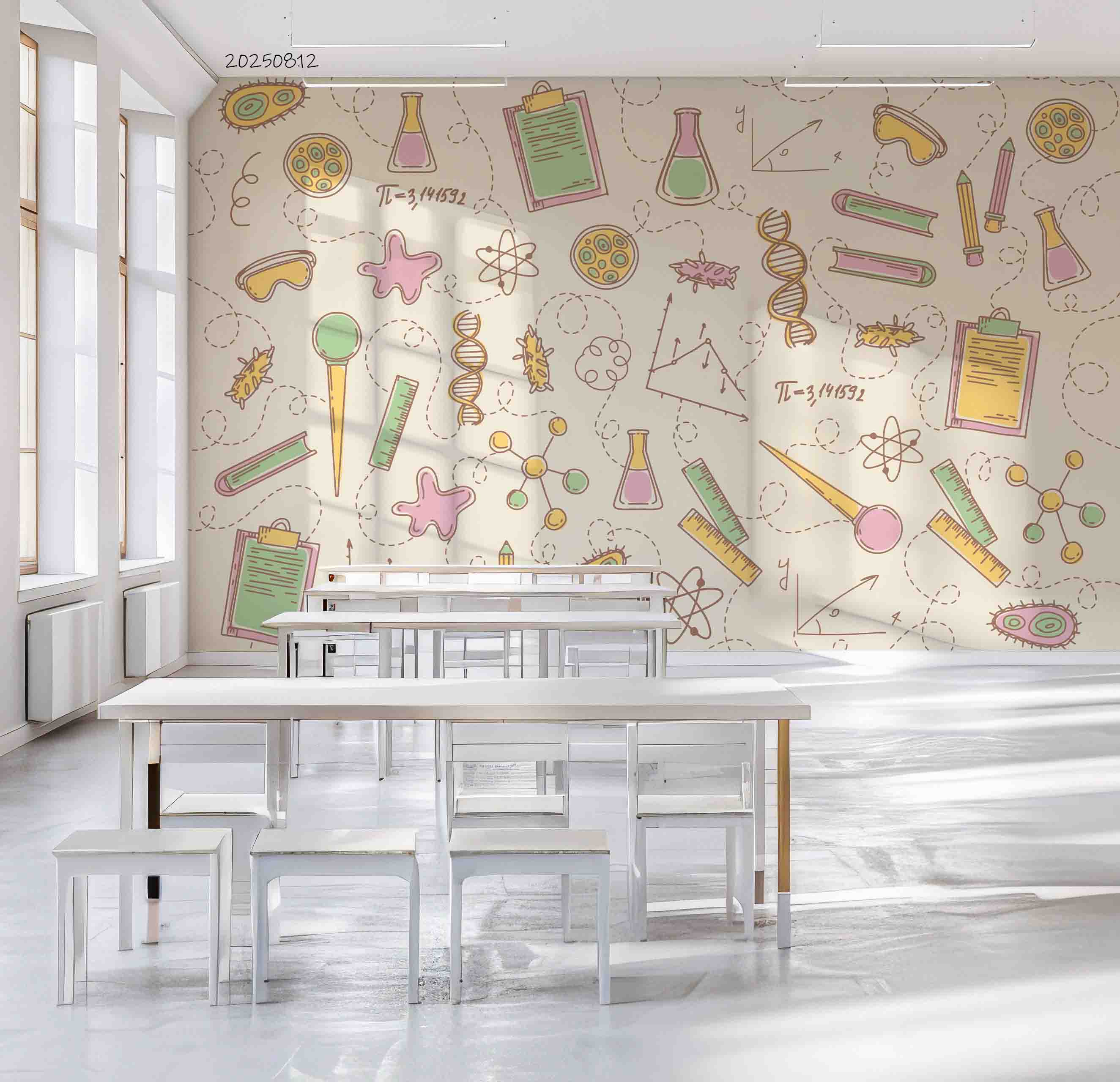 3D School STEM Science Lab Classroom Teaching Aid Chemistry Wall Mural Wallpaper 36