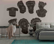 3D Hand Drawn Black Art Sculpture Pattern Wallpaper Wall Mural Wall Decor Wall Art Wall Sticker Remoable Wallpaper LQH