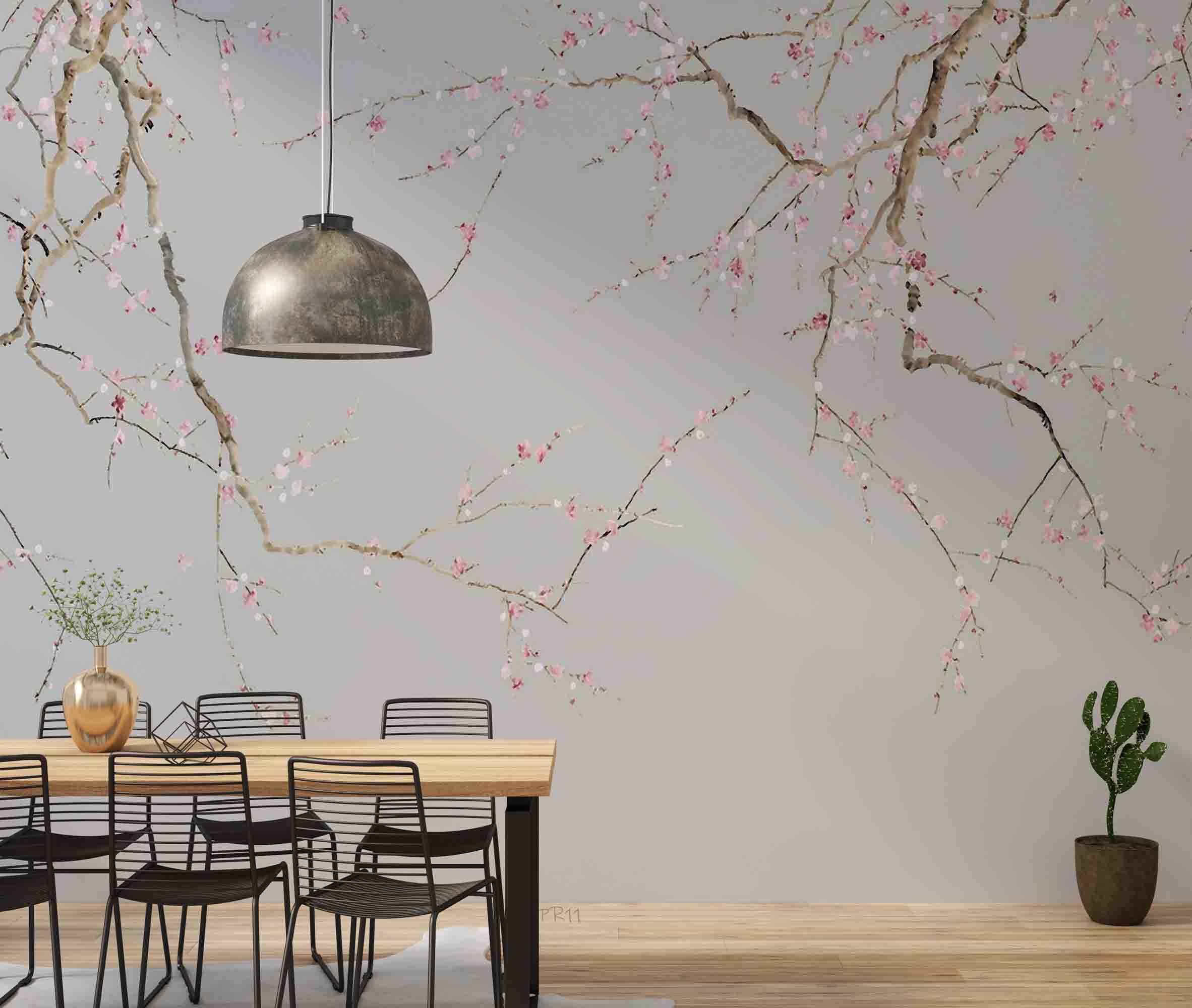 3D Vintage Branch Plum Blossom Wall Mural Wallpaper GD 4845- Jess Art Decoration