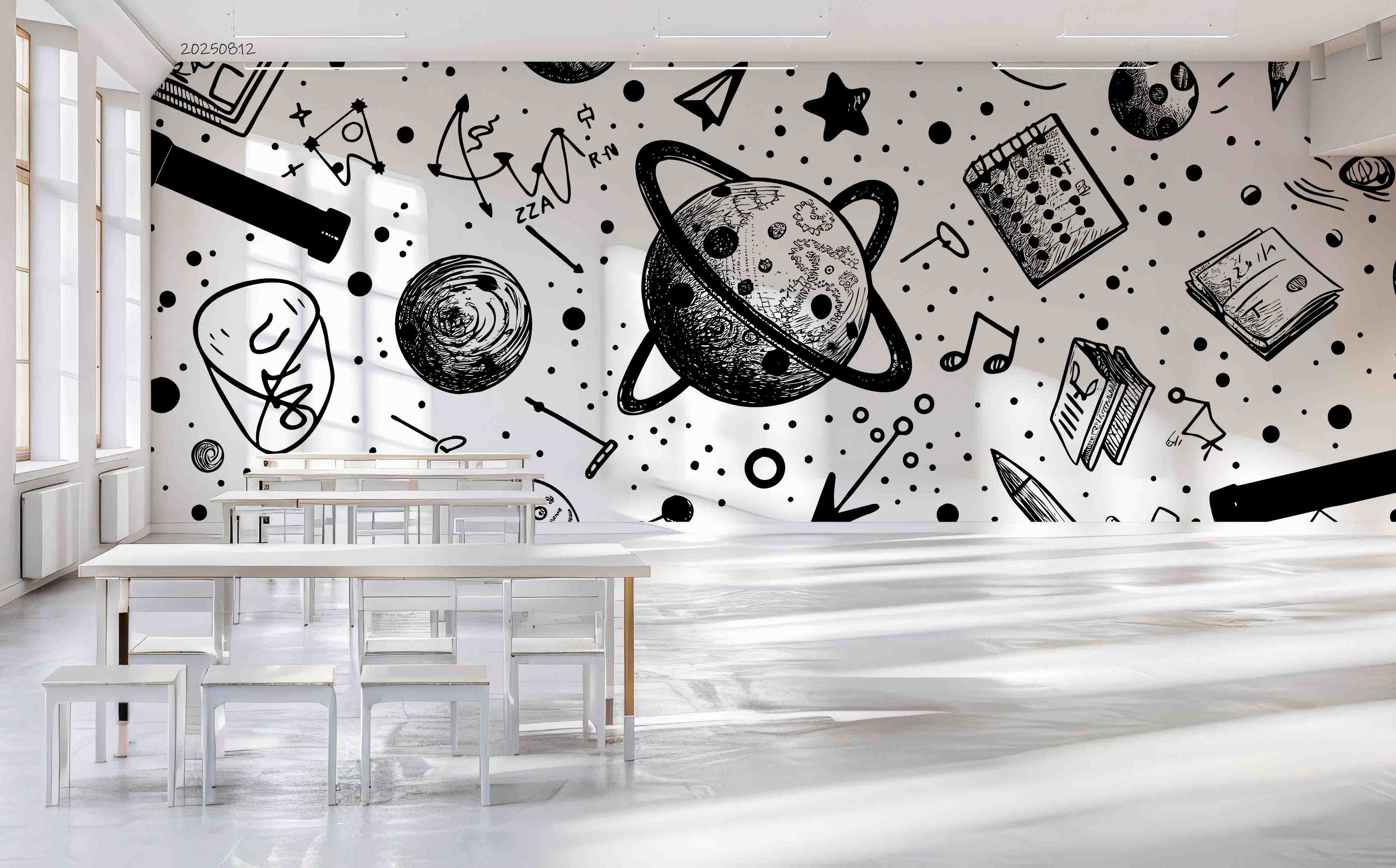 3D School STEM Science Lab Classroom Teaching Aid Wall Mural Wallpaper 51