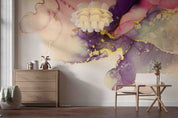 3D Abstract Damaskeen Crack Gold Dust Wall Mural Wallpaper YXL 601