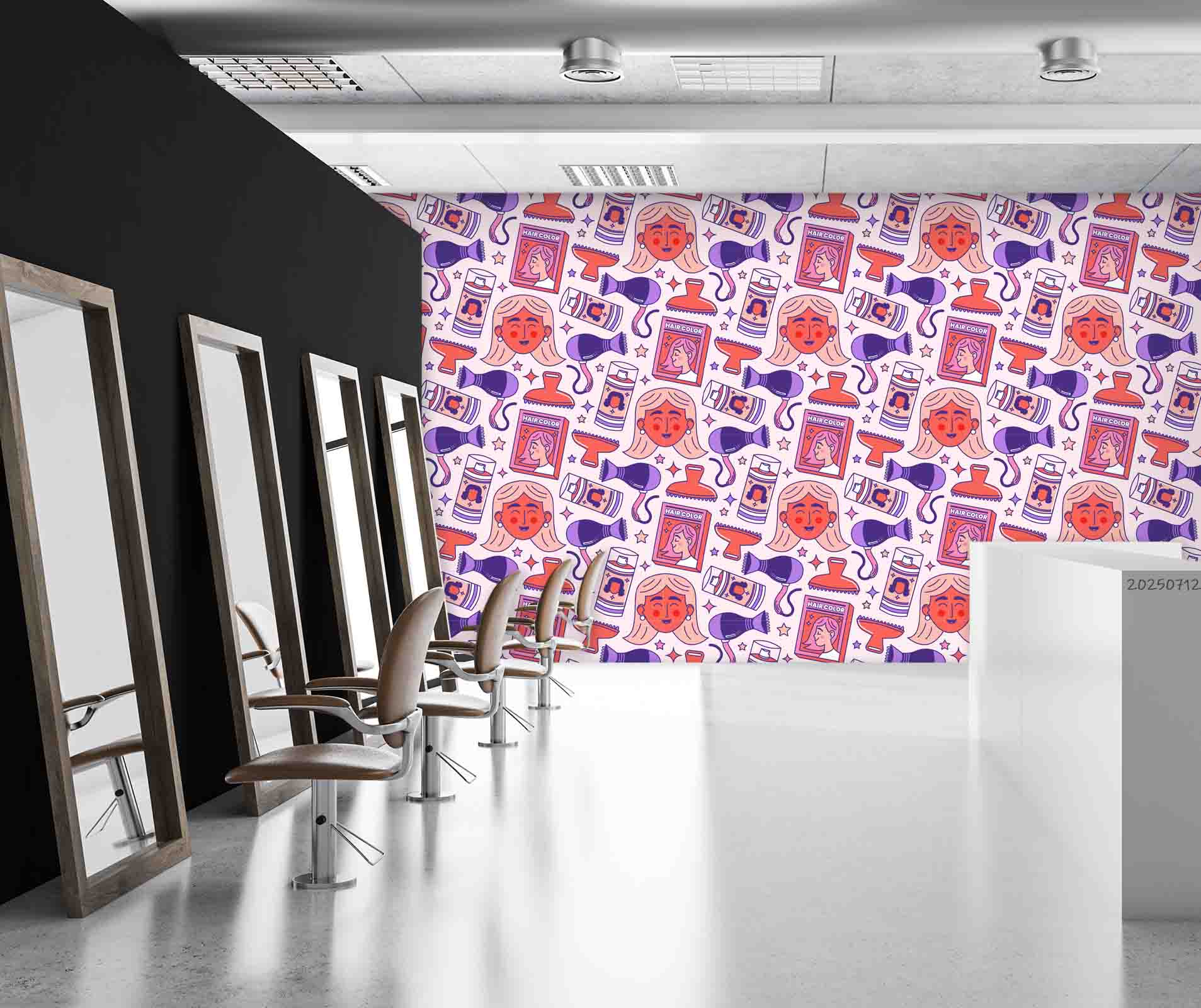 3D Salon Shop Beauty Salon Barber Shop Wall Mural Wallpaper 37