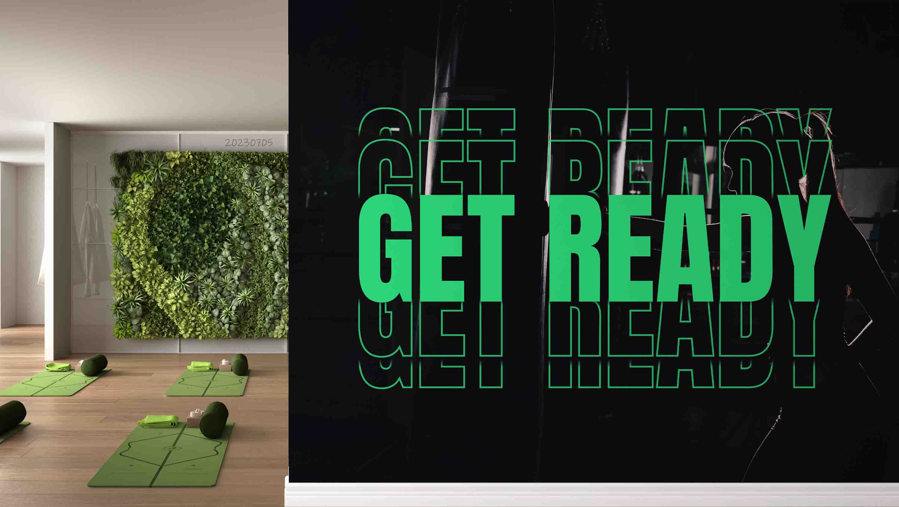 3D Gym Girl Boxing Letter Wall Mural Wallpaper YXL 1782