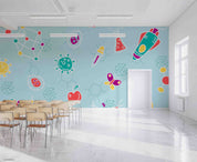 3D School STEM Science Lab Classroom Teaching Aid Wall Mural Wallpaper 40
