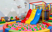 3D Play Centre Amusement Park Funfair Carnie Cartoon Mountains Wall Mural Wallpaper 20