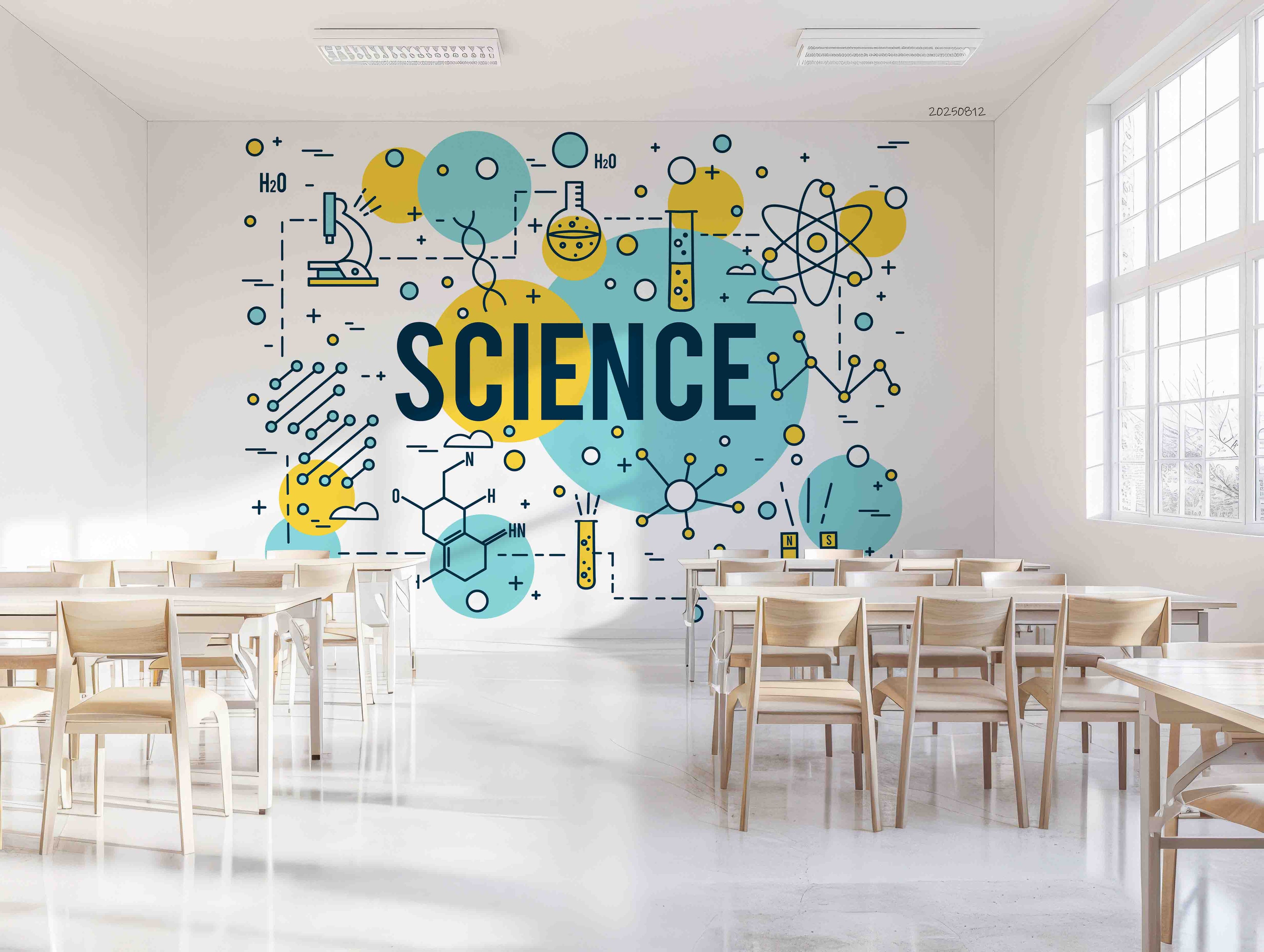 3D School STEM Science Lab Classroom Teaching Aid Wall Mural Wallpaper 18